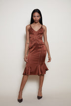 Just Cavalli chocolate silk dress