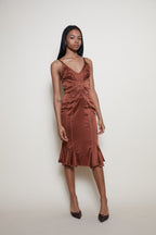Just Cavalli chocolate silk dress
