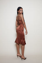 Just Cavalli chocolate silk dress