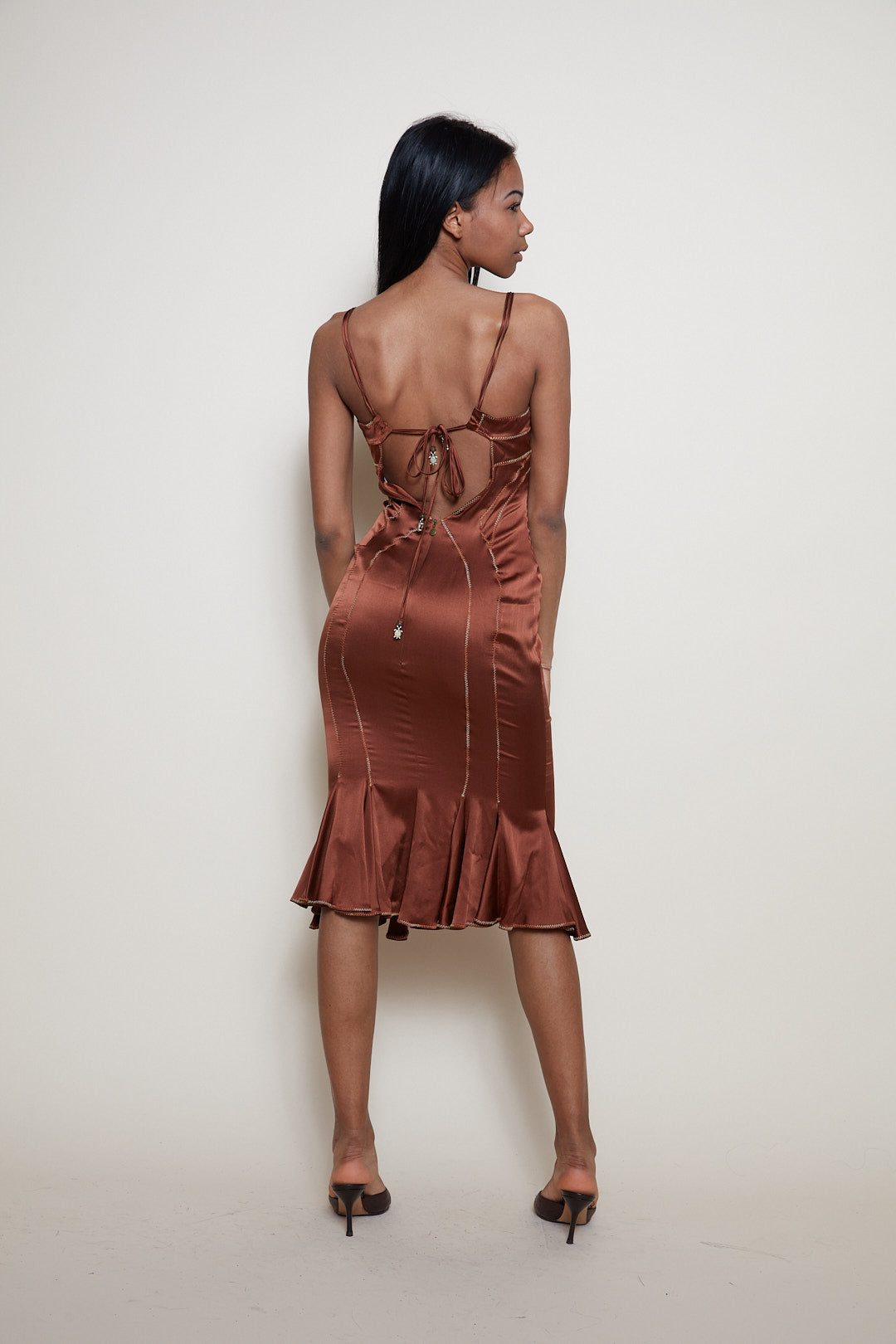 Just Cavalli chocolate silk dress