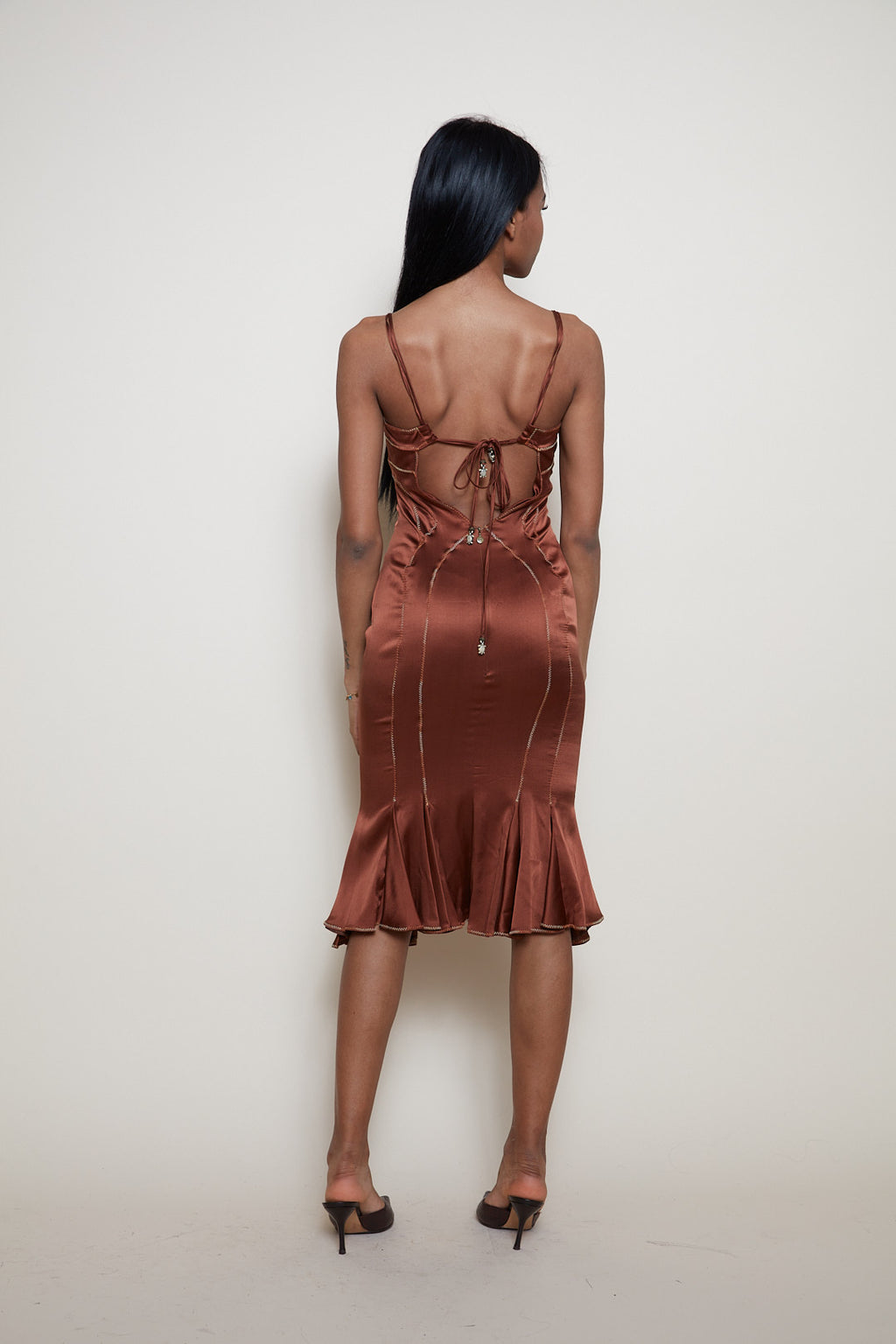 Just Cavalli chocolate silk dress