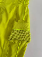 Versace SS 2004 neon mini dress bustier yellow Runway