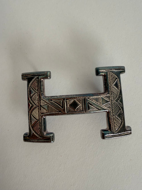 Hermès Authentic exclusive Hermès buckle Touareg H Belt Emilia Archive Vintage