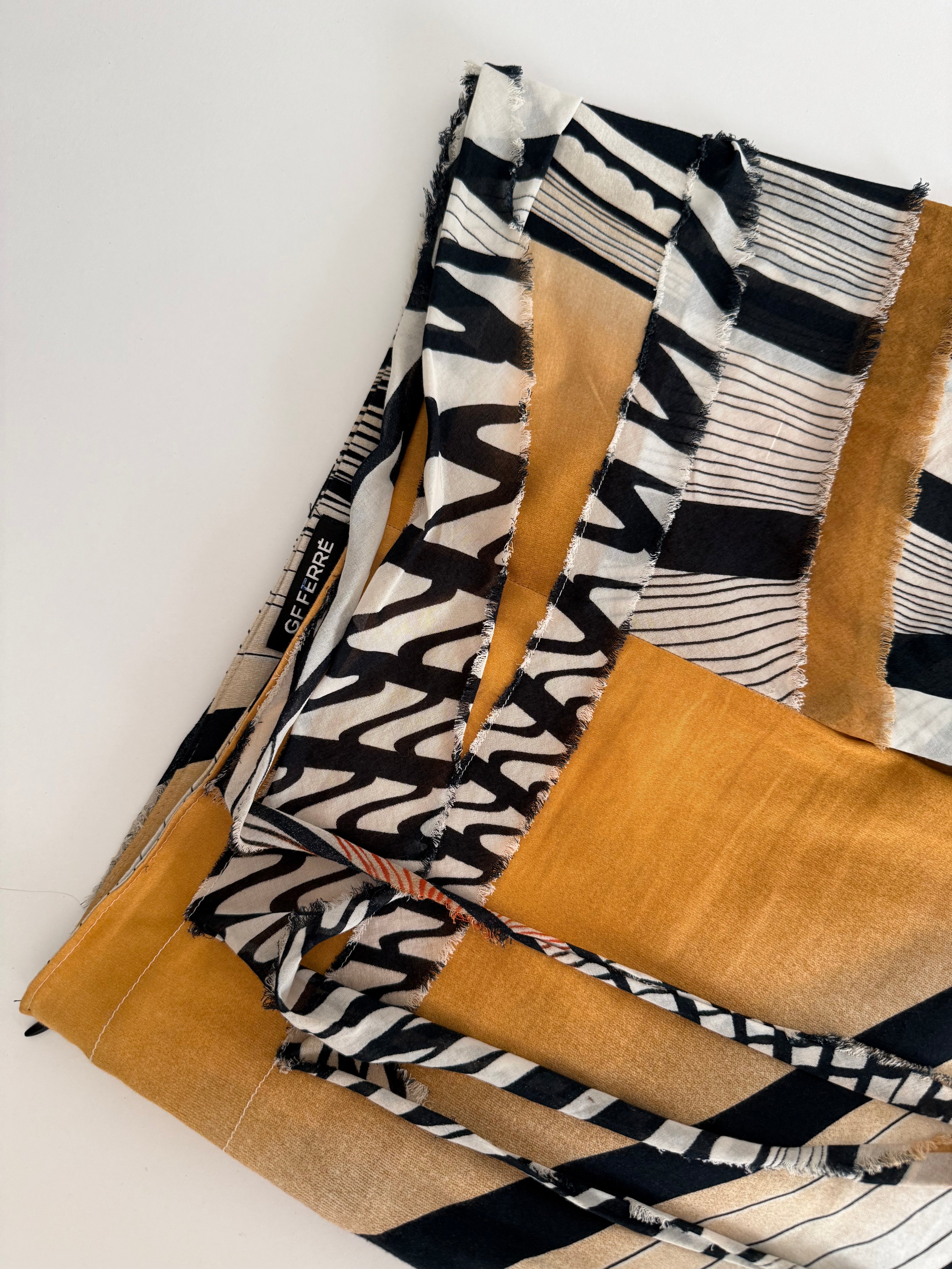 Gianfranco Ferré abstract print 90s pants