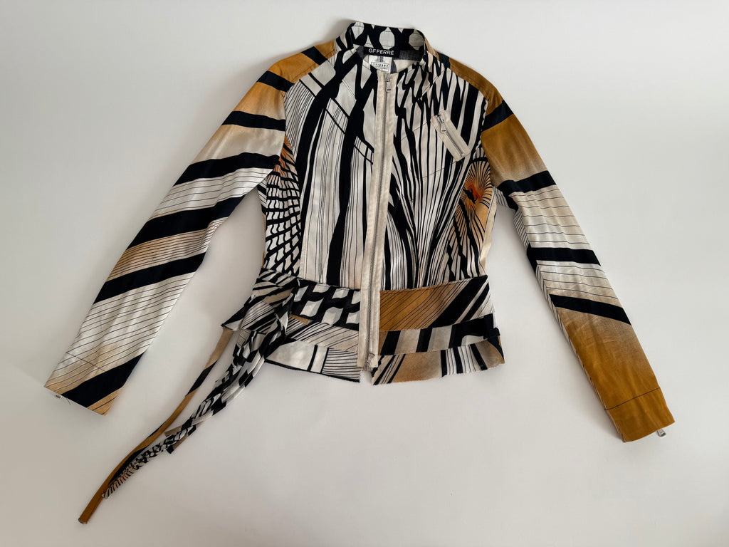 Gianfranco Ferré abstract print jacket 90s