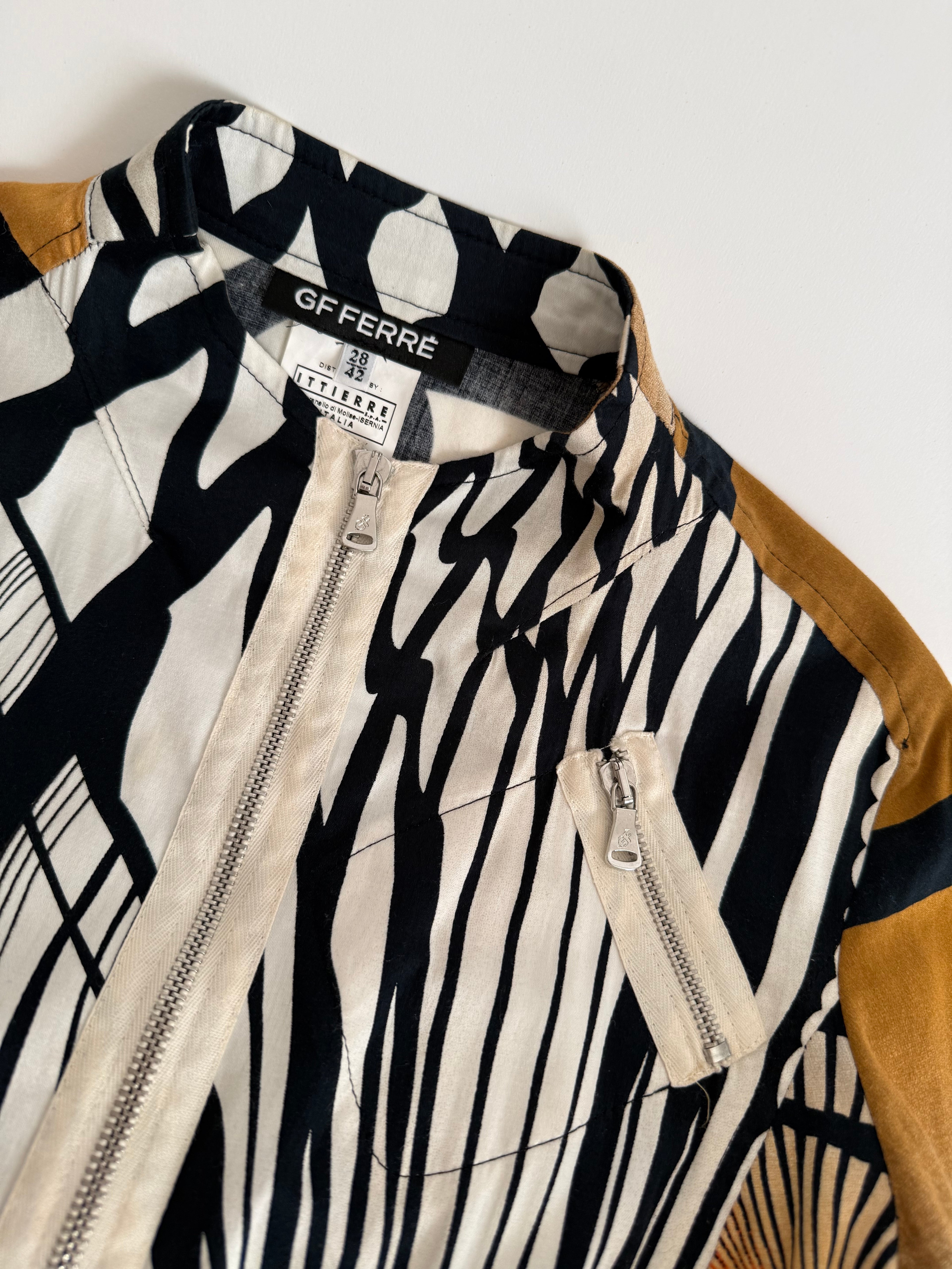 Gianfranco Ferré abstract print jacket 90s
