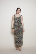 Class Cavalli zebra 90s maxi dress