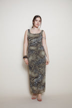 Class Cavalli zebra 90s maxi dress