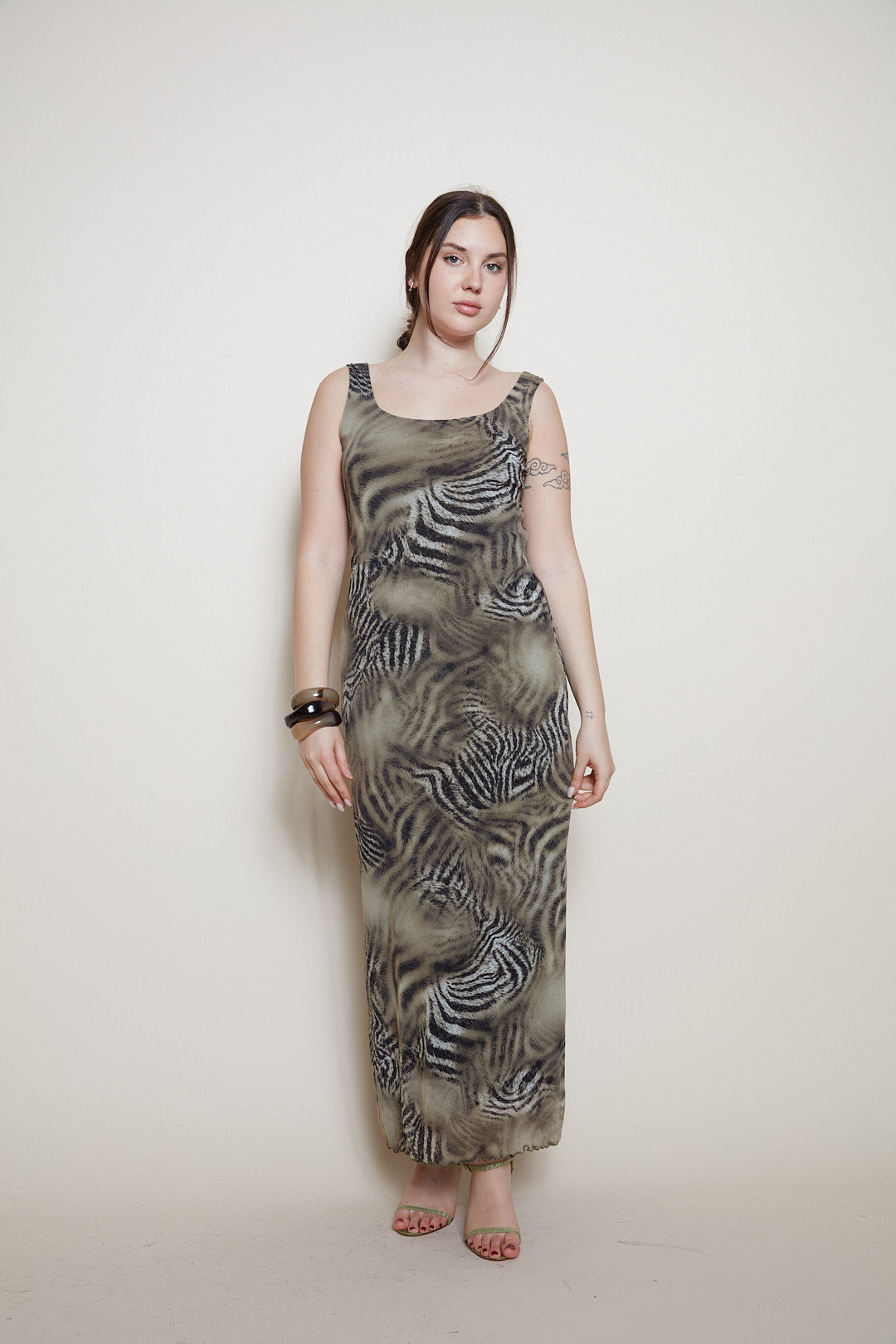 Class Cavalli zebra 90s maxi dress
