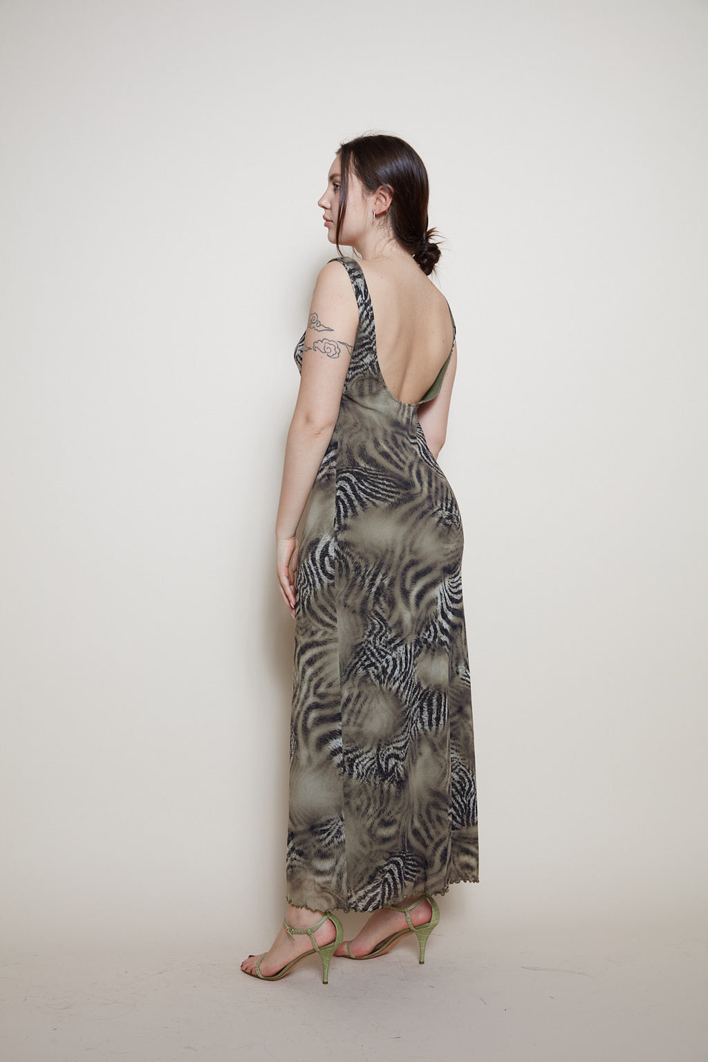 Class Cavalli zebra 90s maxi dress