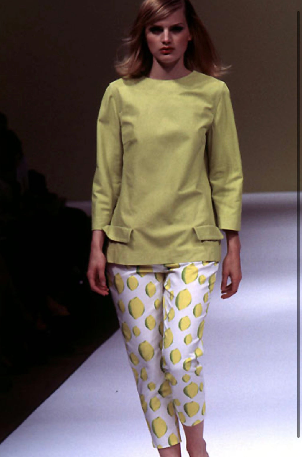 Iceberg SS 1996 capri pants yellow lemons