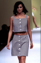 Iceberg SS 1996 Runway yellow set top and skirt