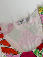 Moschino vintage summer cotton dress print fruits vegetables