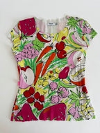 Moschino vintage t-shirt print veggie & fruits