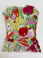 Moschino vintage t-shirt print veggie & fruits