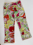Moschino capri pants print veggie fruits vintage