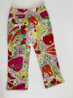 Moschino capri pants print veggie fruits vintage
