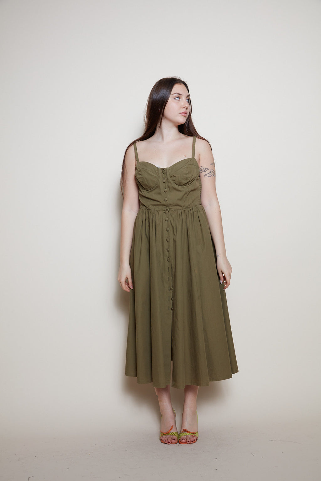 Cacharel olive dress
