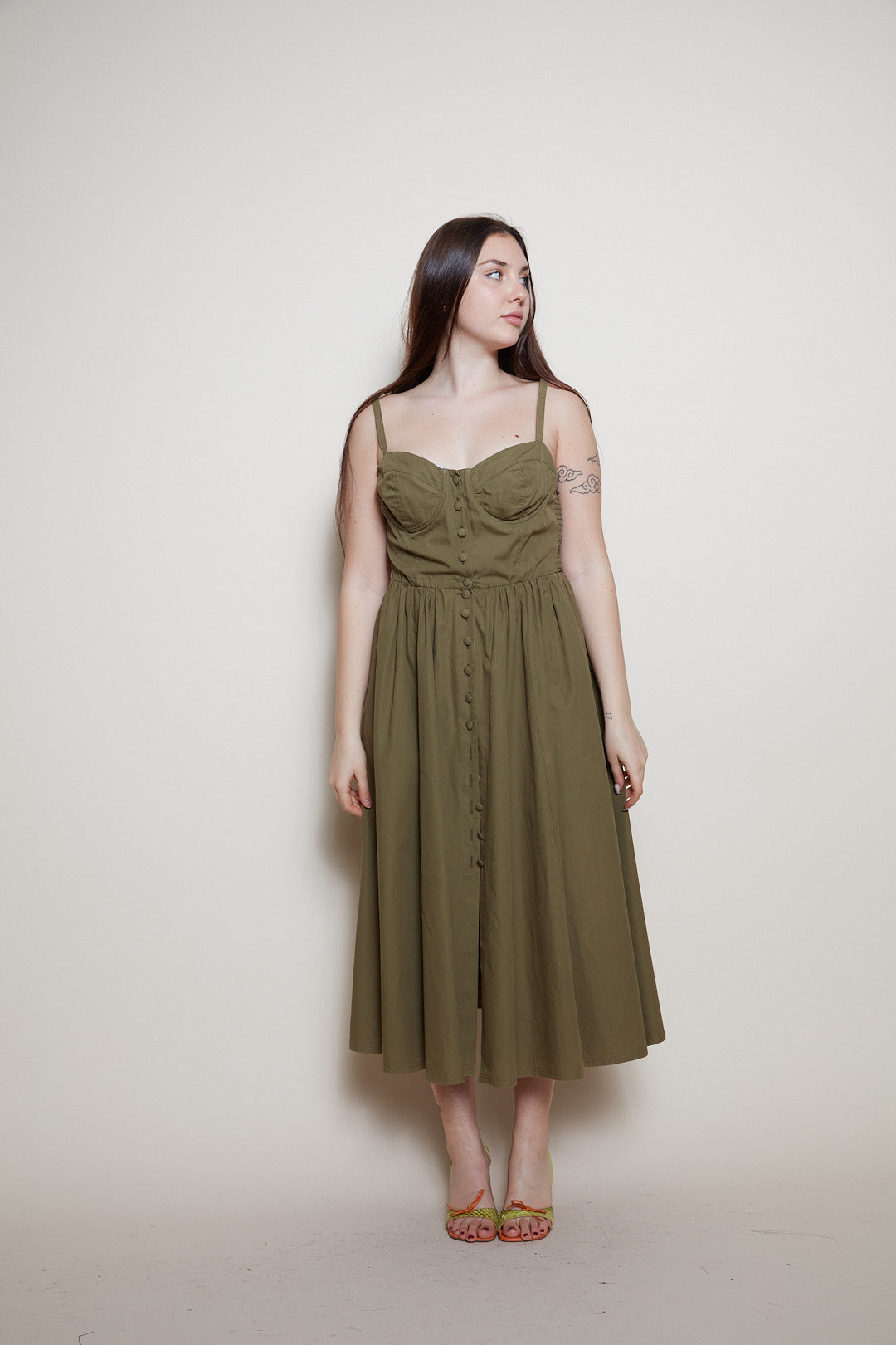Cacharel olive dress
