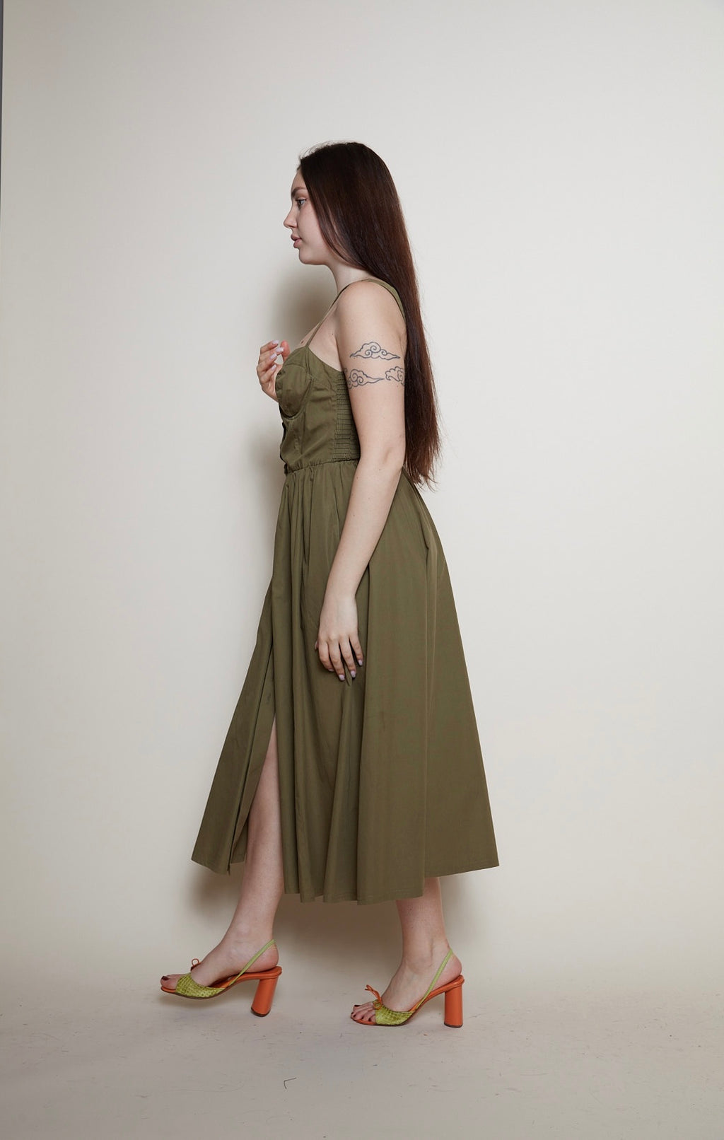 Cacharel olive dress