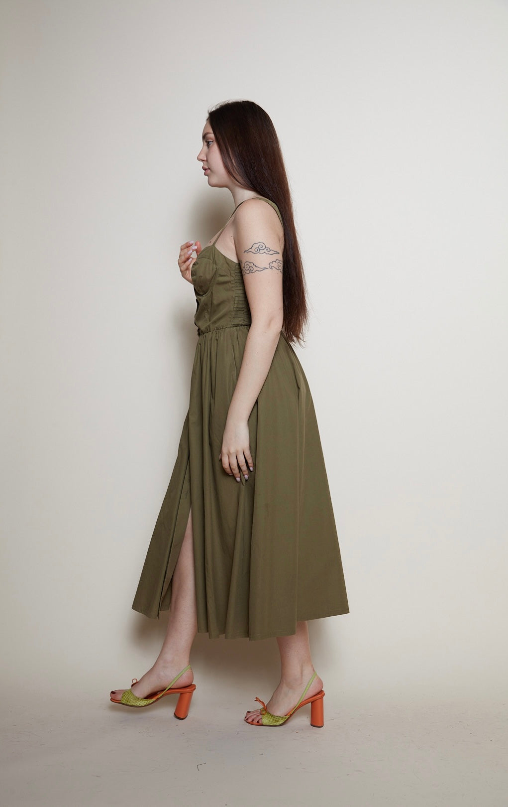 Cacharel olive dress