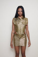 Junior Gaultier S/S 1989 gold set