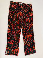 Moschino cherry tomatoes chili print black Pants