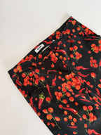 Moschino cherry tomatoes chili print black Pants