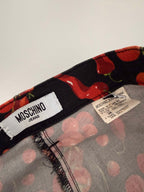 Moschino cherry tomatoes chili print black Pants
