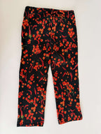 Moschino cherry tomatoes chili print black Pants