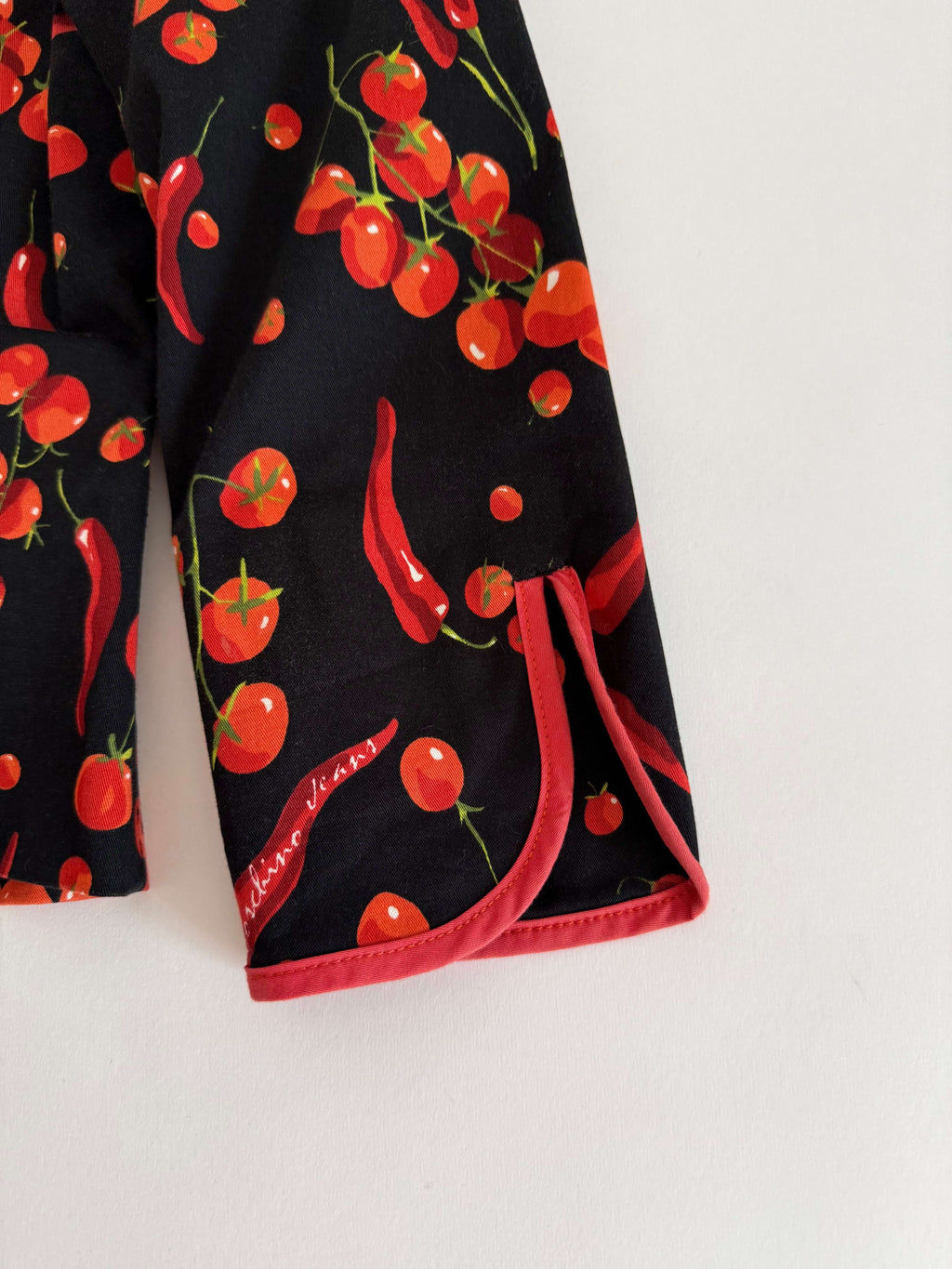 Moschino black cherry tomatoes chillies jacket