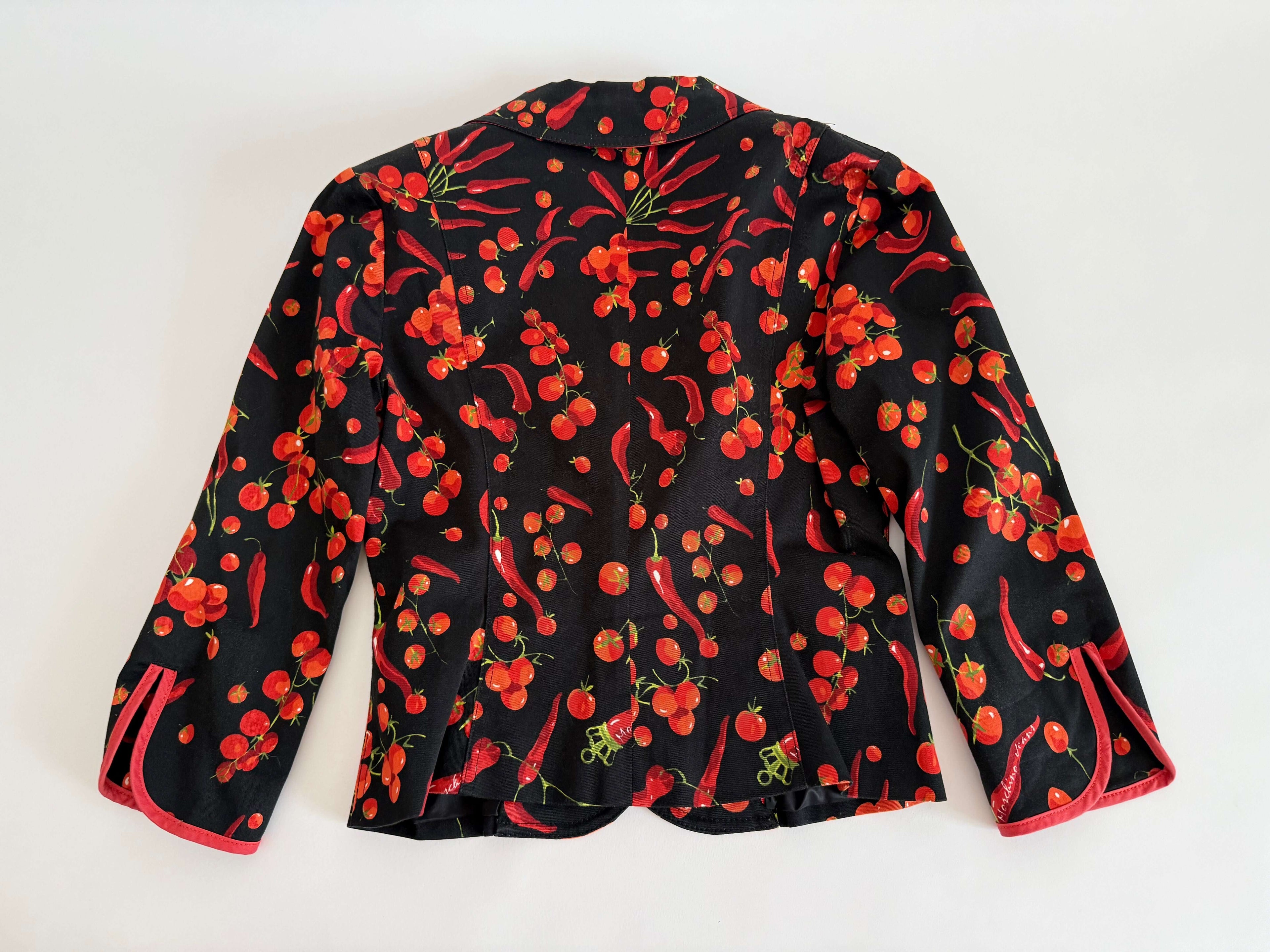 Moschino black cherry tomatoes chillies jacket