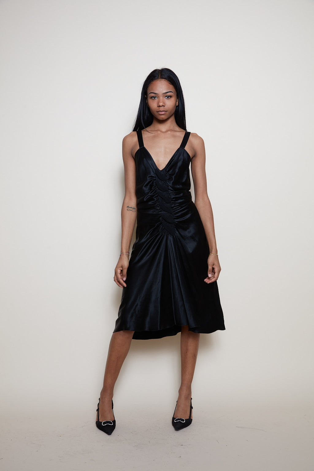 John Galliano black dress