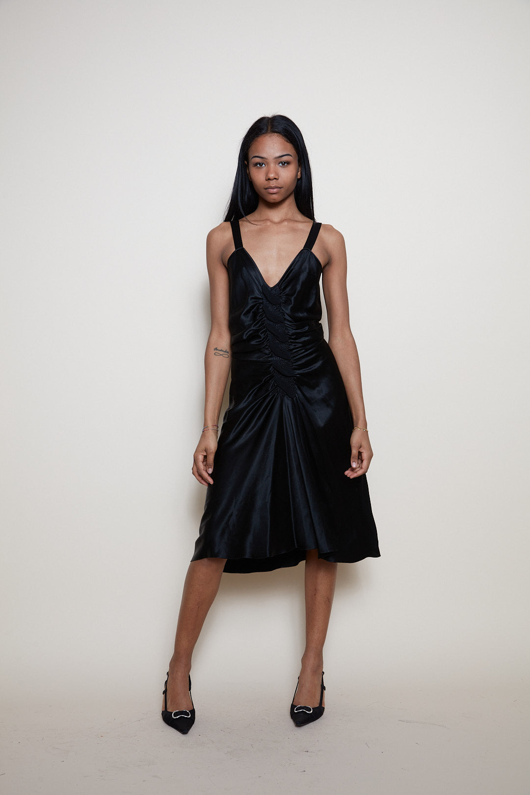 John Galliano black dress