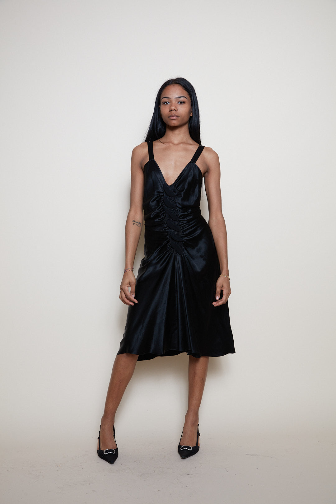 John Galliano black dress