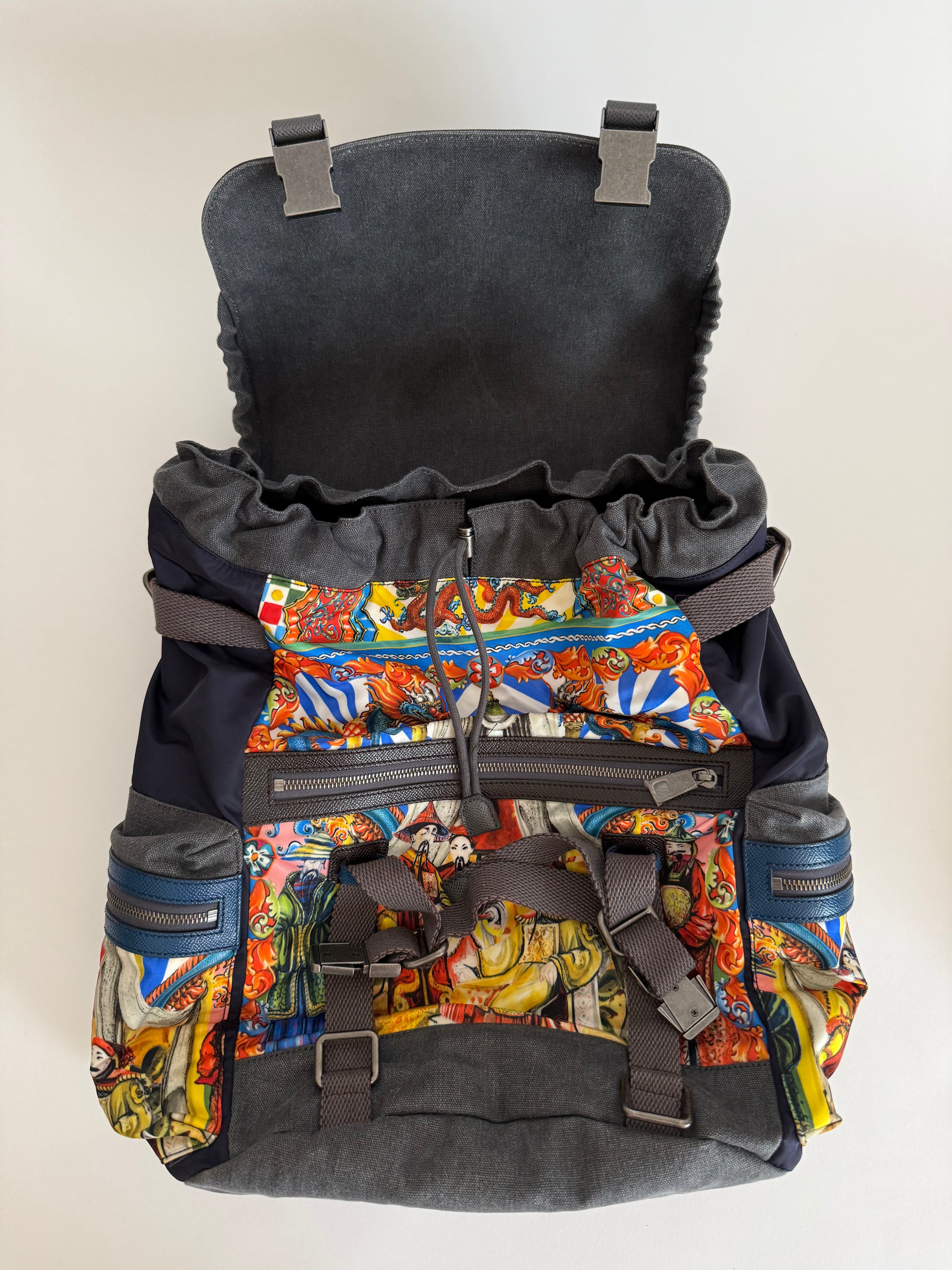 Dolce & Gabbana SS 2016 Backpack multicolor Sicily Runway