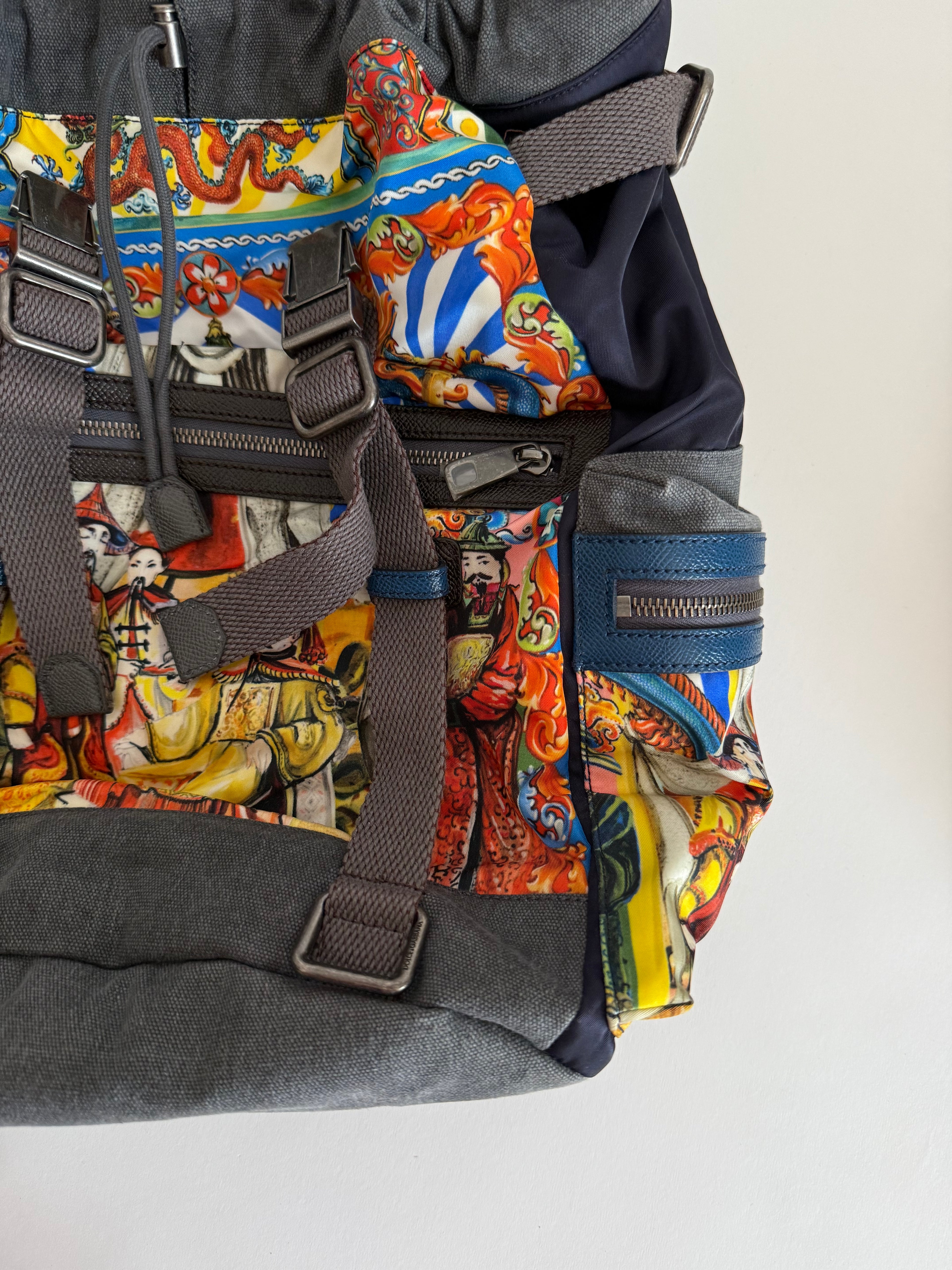 Dolce & Gabbana SS 2016 Backpack multicolor Sicily Runway