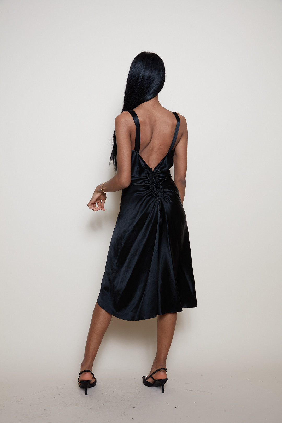 John Galliano black dress