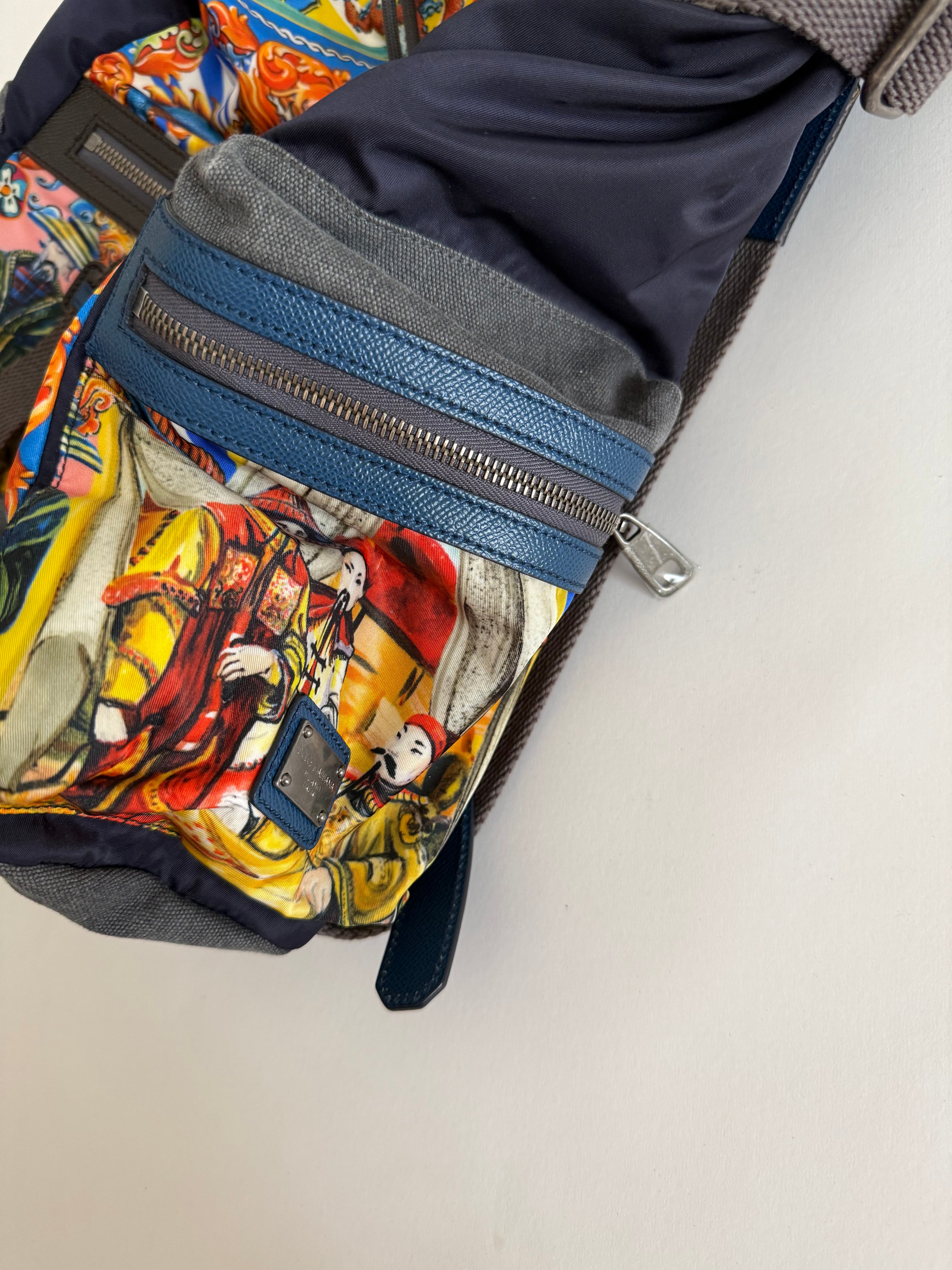 Dolce & Gabbana SS 2016 Backpack multicolor Sicily Runway
