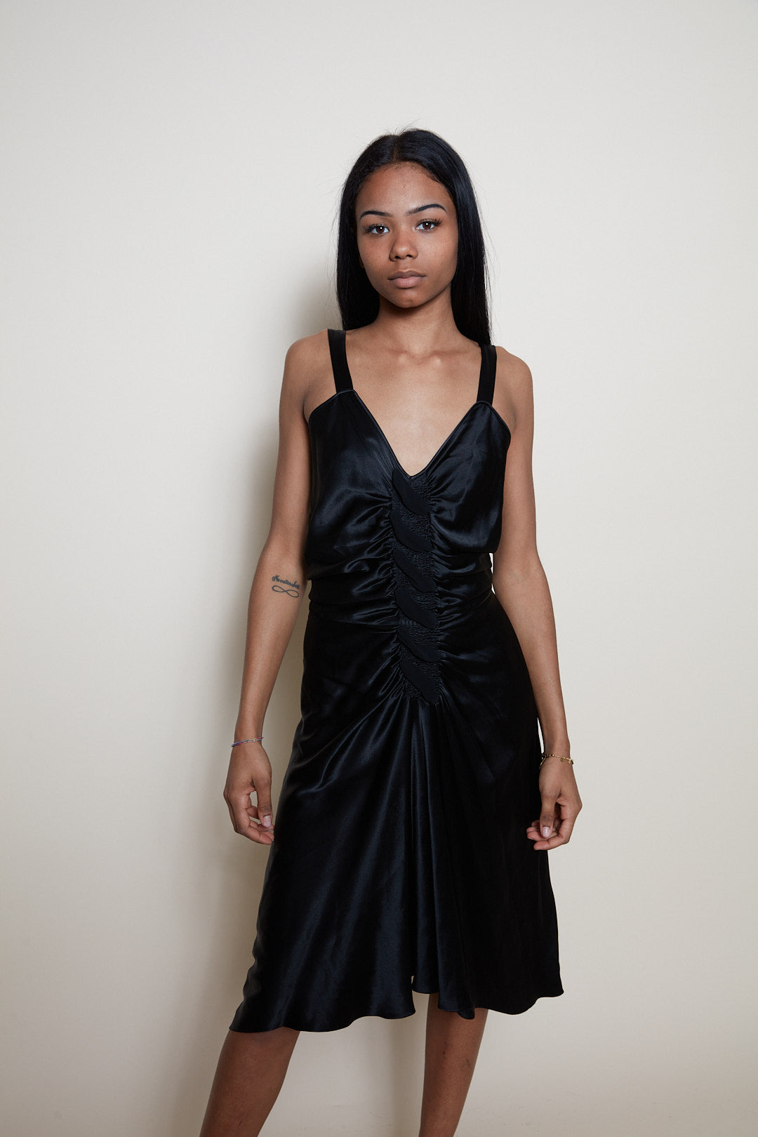 John Galliano black dress