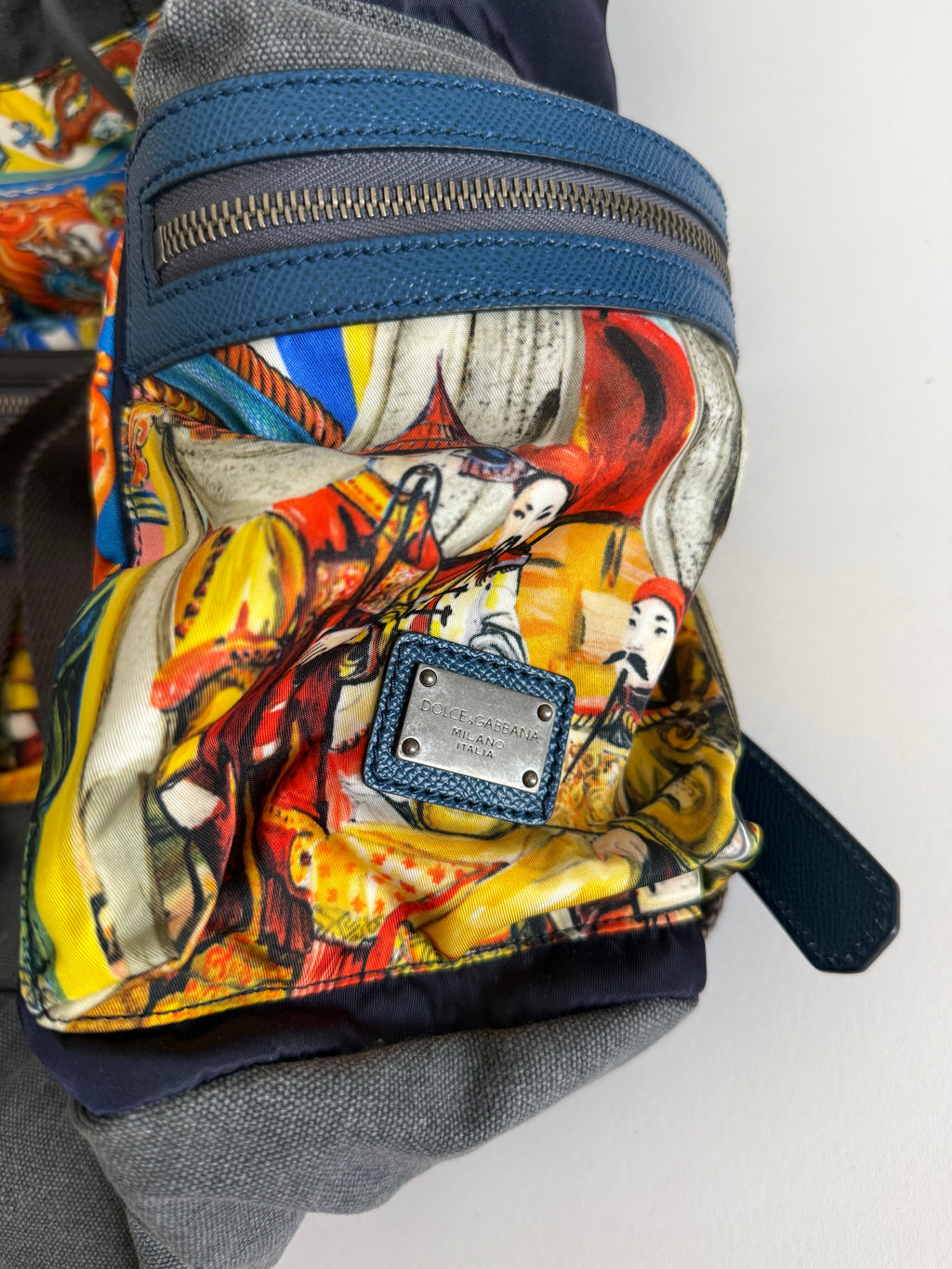 Dolce & Gabbana SS 2016 Backpack multicolor Sicily Runway
