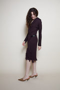 Jean Paul Gaultier purple fringe dress