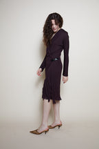 Jean Paul Gaultier purple fringe dress