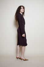 Jean Paul Gaultier purple fringe dress
