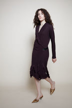 Jean Paul Gaultier purple fringe dress