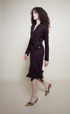 Jean Paul Gaultier purple fringe dress