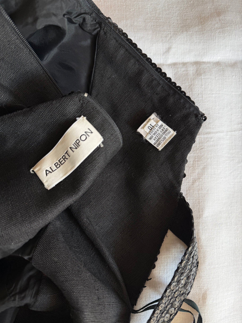 Albert Nipon mini black dress
