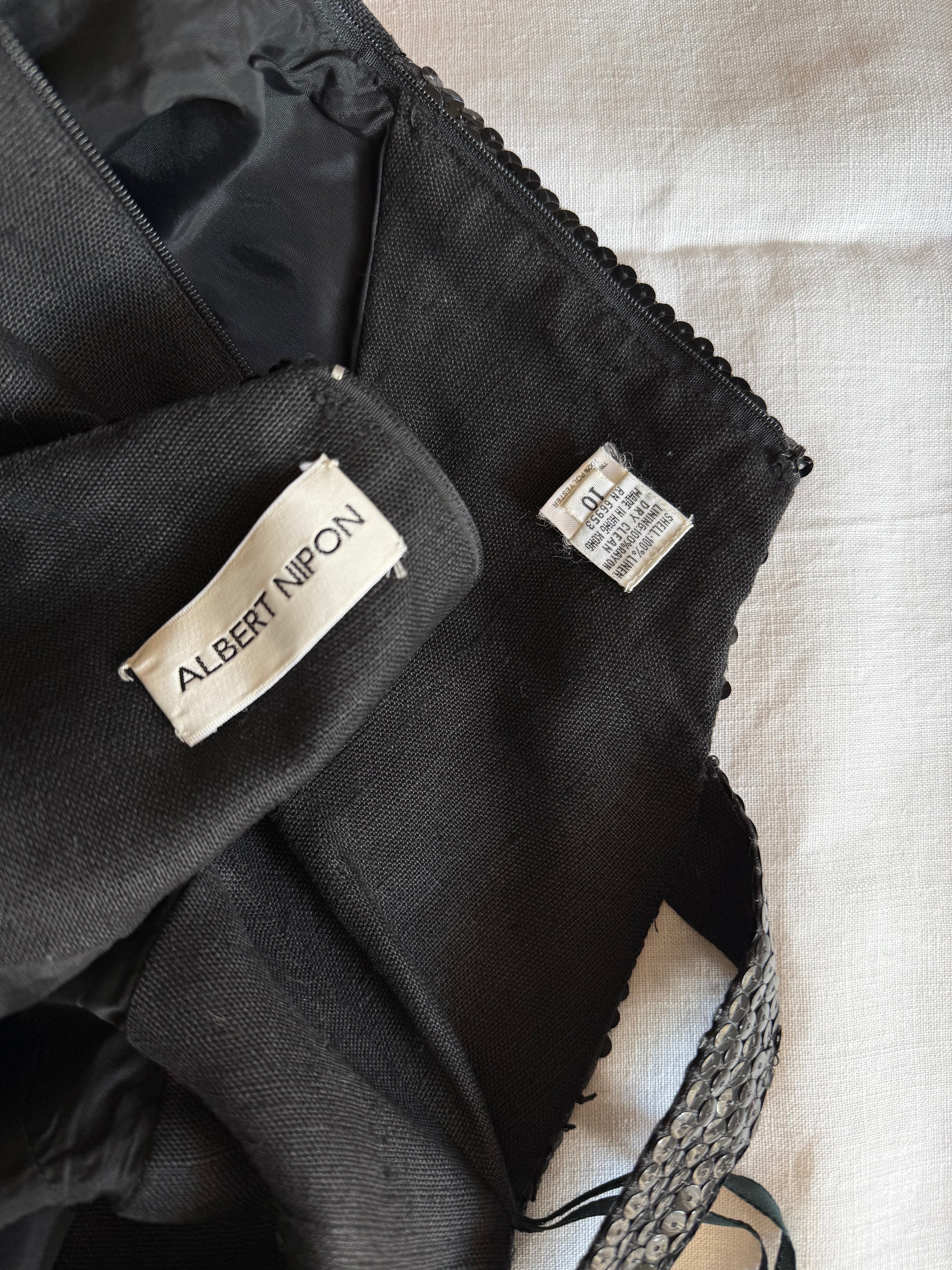 Albert Nipon mini black dress
