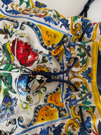 Dolce & Gabbana SS 2017 maiolica bucket bag canvas