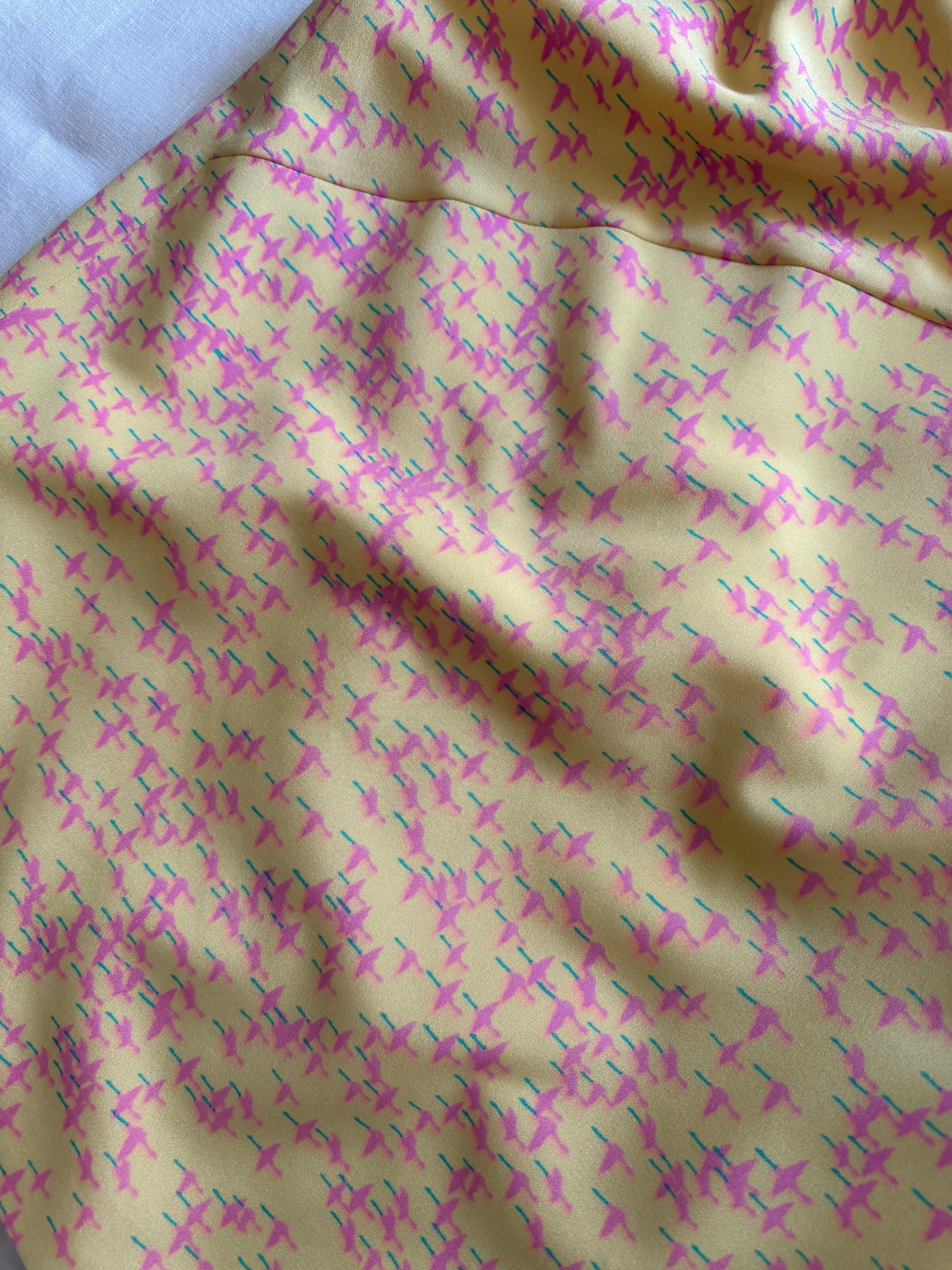 Gianni Versace S/S 1999 mini flamingos dress
